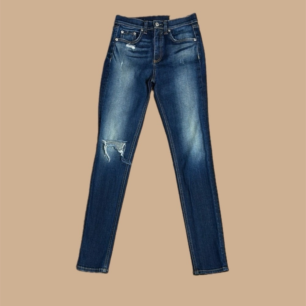 Rag & Bone Women’s High Rise Skinny Jeans Distressed in Mateos Sz 26